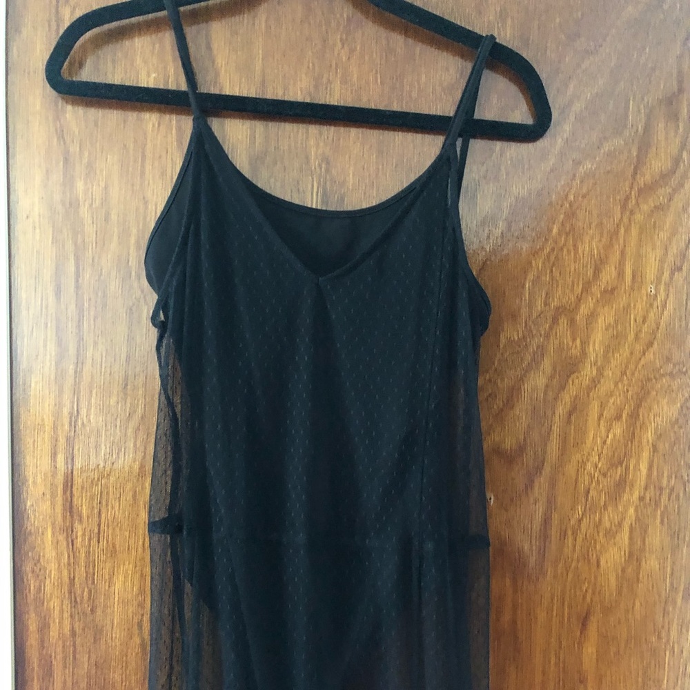 Black see through dress